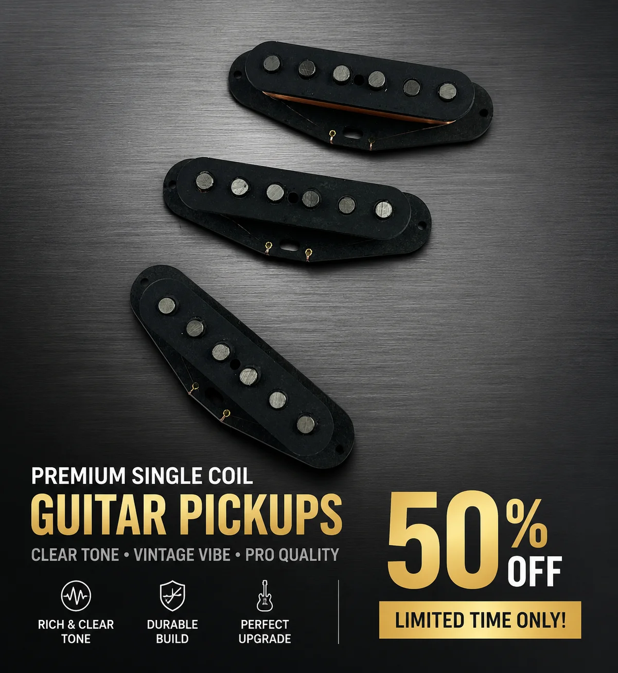 Custom 1960s Strat Style Pickup Set Vintage Alnico 5 Single Coil Electric Guitar Humbucker Replacement Aged Chrome Cover