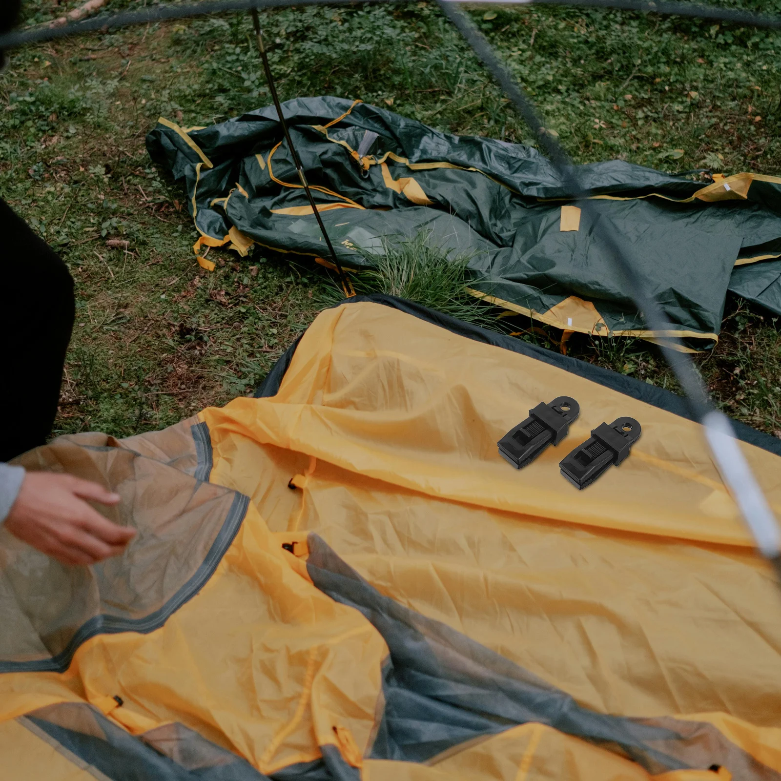 

12Pcs Heavy Duty Tarp Clips Waterproof Tent Awning Clamps Strong Grip Outdoor Camping Accessories Pool Cover Clips