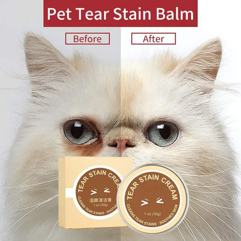 Gently Tear Stain Removal Cream For Dogs 30g Tear Stain Paste Eyes Wipe Cream For Dogs And Cats Pet Eye Cleaner Cleanses