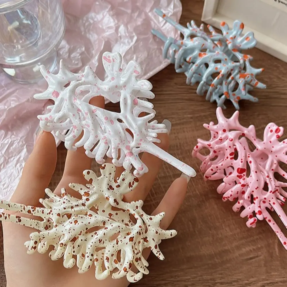 

Creative Acrylic Conch Hair Clip Irregular Spots Headdress Hair Gripper Hair Accessories Geometric Hairpin Headwear Travel