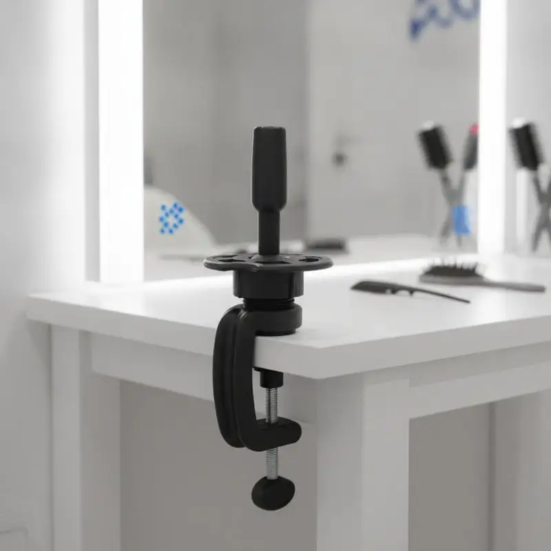Wig Mannequin Head Stand Stable Grip Adjustable Table Mount Holder for Hairdressing Training Wig Display Salon Practice
