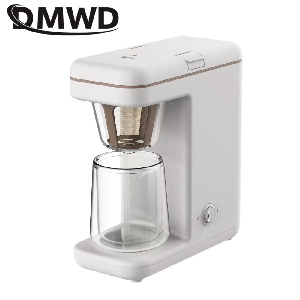 

DMWD Household Coffee Machine Drip Cafe Maker Scented Tea Pot Office Heater With Glass Cup Stainless Steel Filter 220V