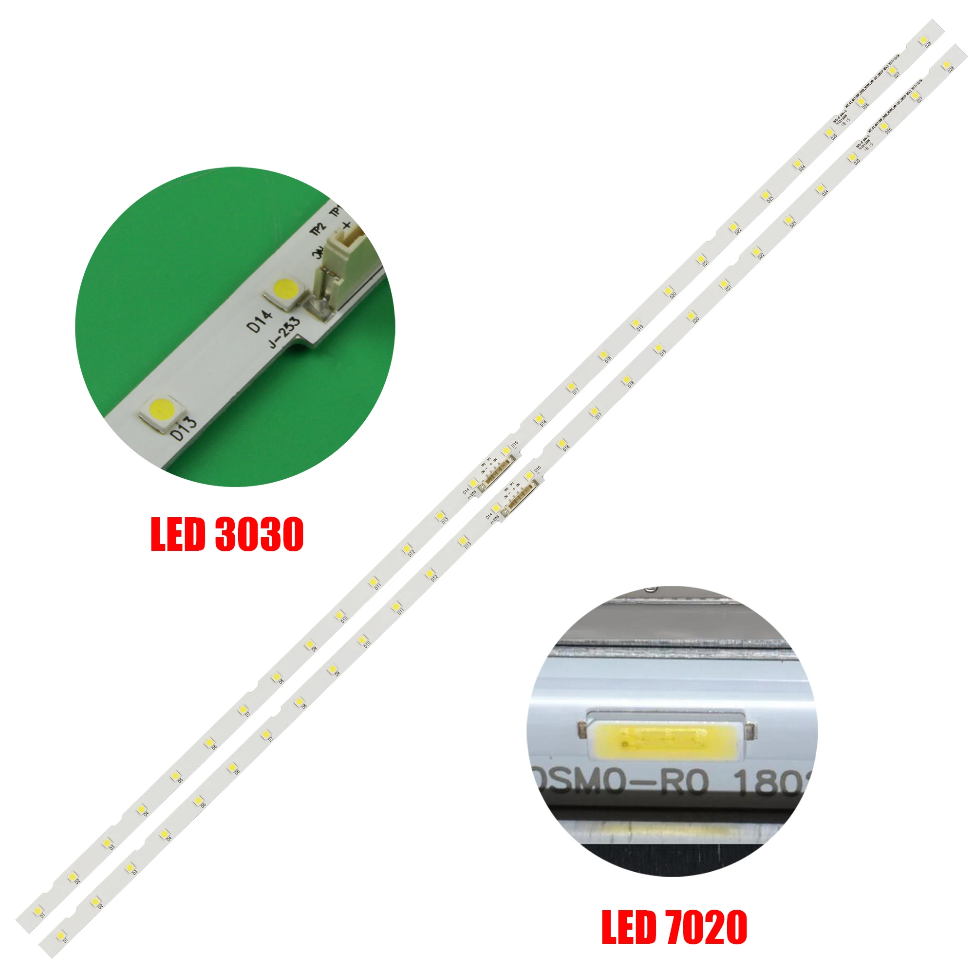 2pcs LED strip UE43RU7090U UE43RU7172 UE43RU7179 UA43RU7200 UN43NU7090 UE43RU7090 UE43RU7102 UE43RU7415 UE43RU7459 UE43NU7442U