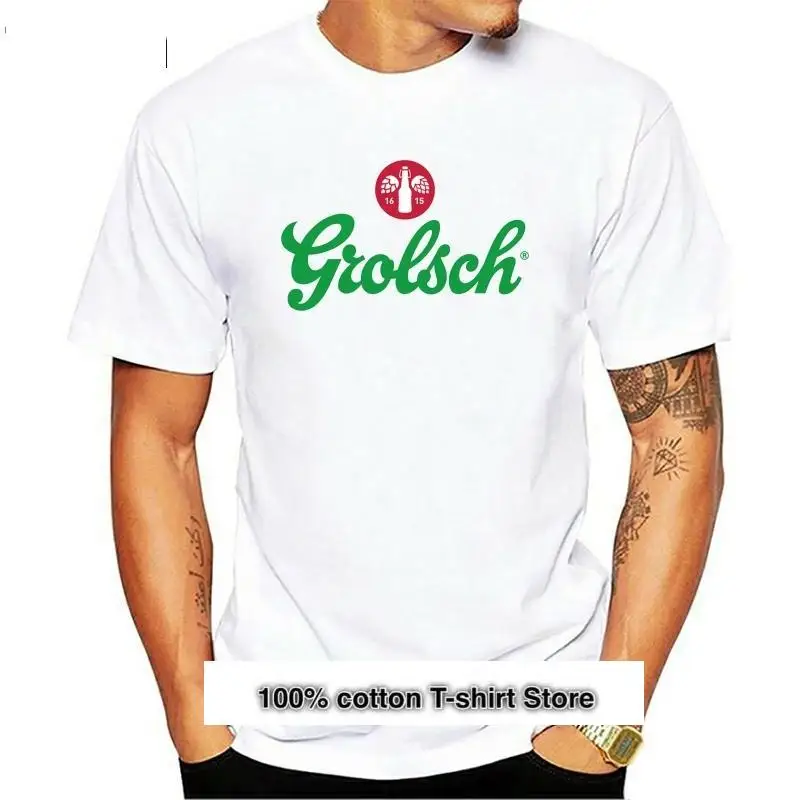 Camiseta Grolsch Premium Lager, camiseta de cerveza Grolsch, camisetas de moda de verano, camisetas Hipster con cuello redondo