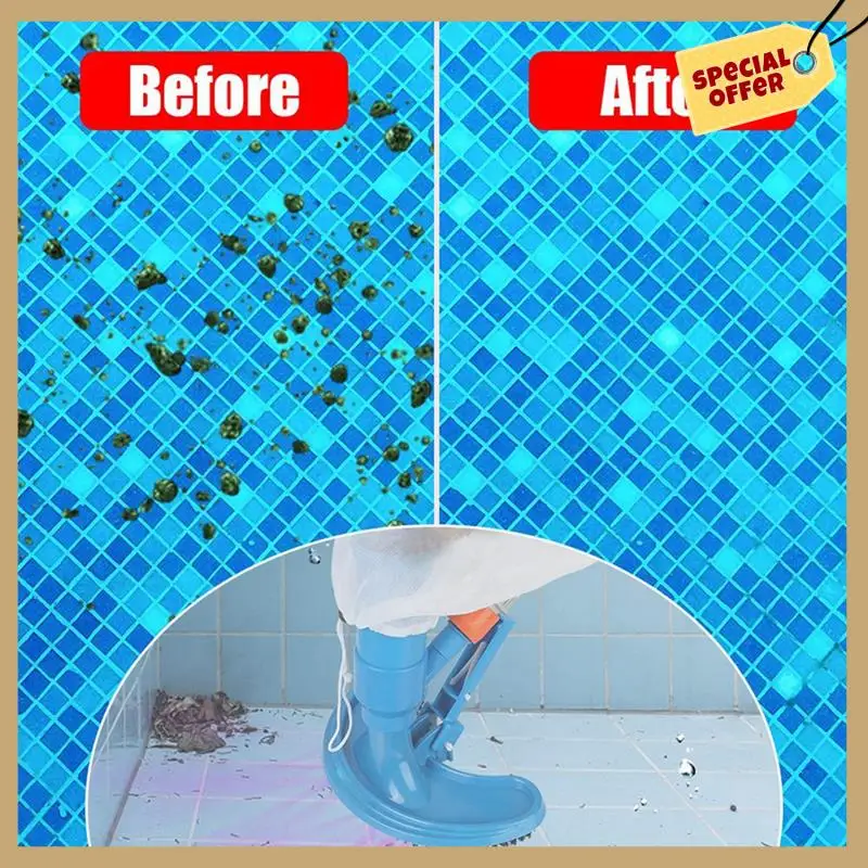 Ferramenta de limpeza desinfecção piscina aspirador de pó lagoa fonte aspirador de pó escova cabeça de sucção portátil-WMAN