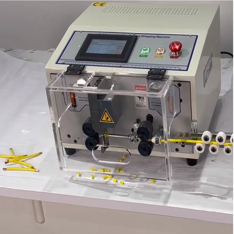 SWT-608-EN/ES 4 Wheels Drive Peeling Stripping Cutting Machine For Computer Automatic Wire Strip Stripping Machine 0.1 to 8mm2