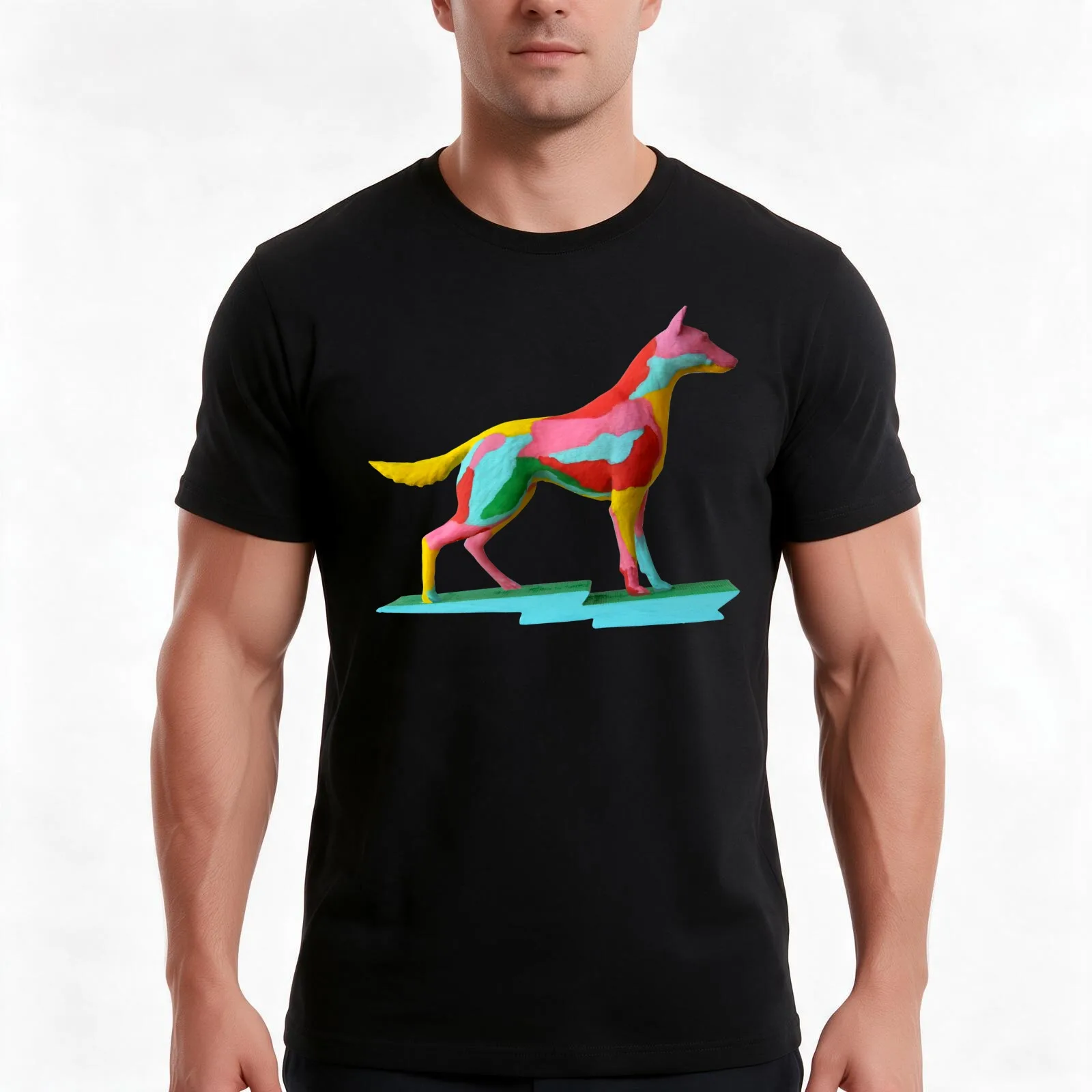 Dingo Flour Fremantle Logo in Colour T-Shirt, Summer Casual Cotton Tee, Oversized Streetwear Tops, Vintage Graphic Print
