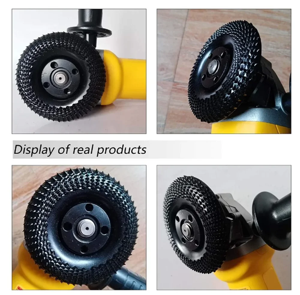 4 Inch 22mm Grinder Wheel Disc Wood Shaping Wheel Wood Grinding Shaping Disk Curved Grinding Disc Sanding Carving Rotary Tool