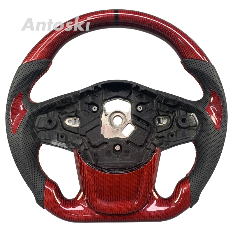 

Индивидуальный салон автомобиля, руль из углеродного волокна для Toyota Supra GR A91 A90 A80 2020-2024, умный светодиодный дисплей