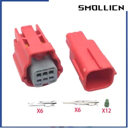 1 Set Red 6 Pin Male Or Female Car OBD Diagnostic Plug Auto Universal Socket Automotive Connector MWTPB-06-1A-R Protection Cover