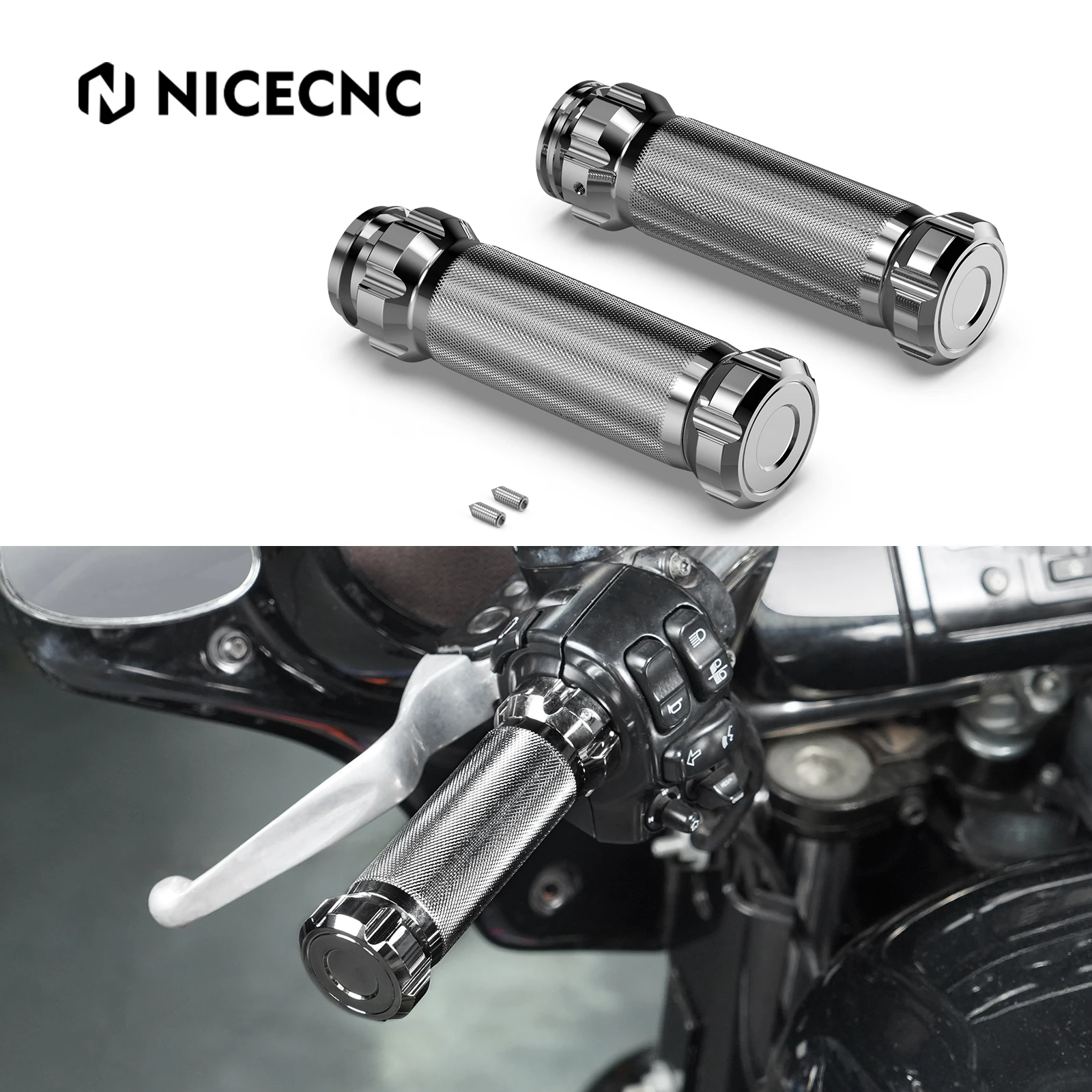

For Harley Softail Fat Boy Heritage Classic 114 2018-2024 Breakout 114 2018-2020 Street Bob Low Rider Hand Grips Handlebar Grips