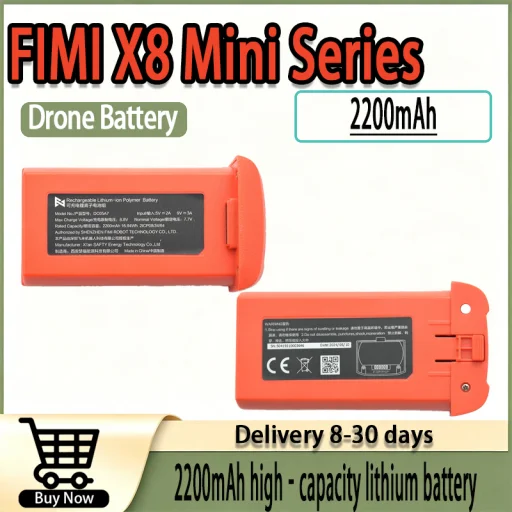 2200mAh Stable‑Output Lithium Flight Battery Replacement Power Pack for FIMI X8 Mini Mini V2 Mini3 Mini3 SE Drone Accessories