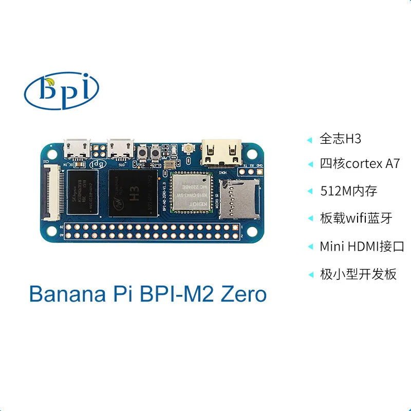 Imagem -03 - Banana Pi-zero Quad-core Allwinner h3 Board Computer Suporta Linux Android Desenvolvimento de Código Aberto Placa Única 512mb Ddr3 Ram Bpi-m2