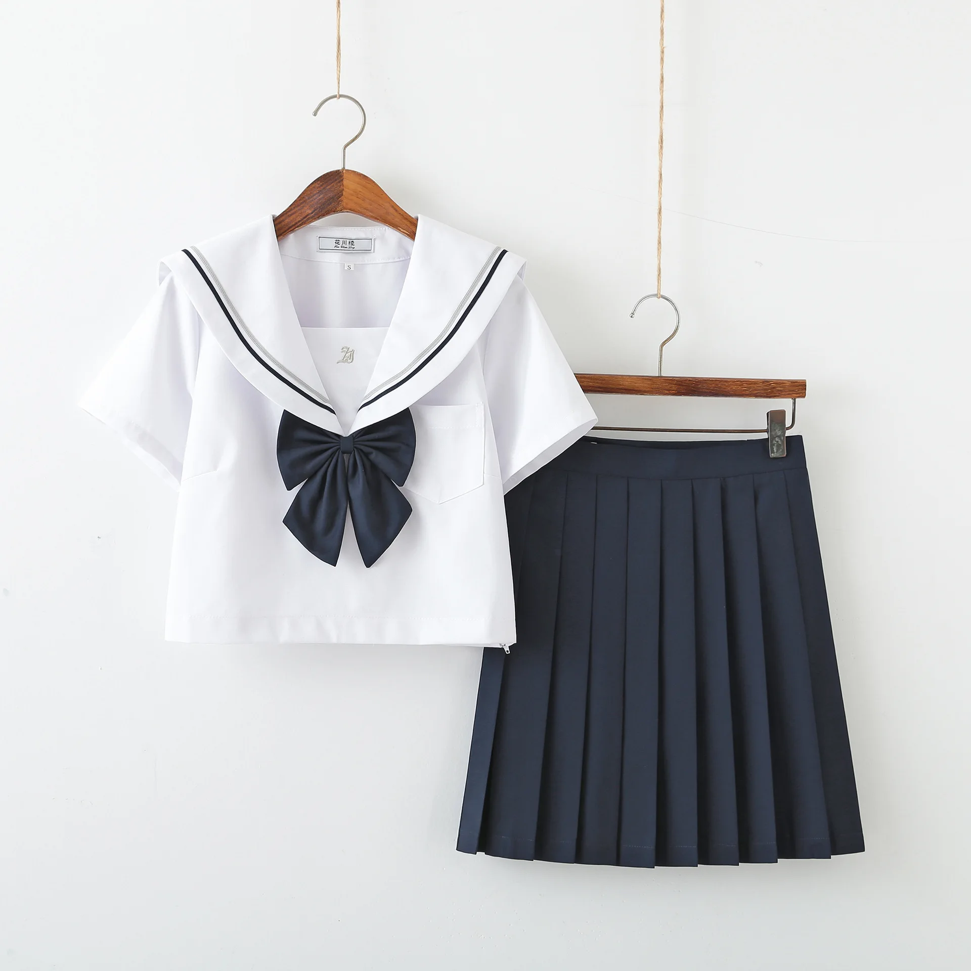 Koreaanse Japanse Jk Schooluniform Lente Basic Matroos Uniform Campusstijl Zacht Meisje Schooluniform Cosplay Korte Mouwen