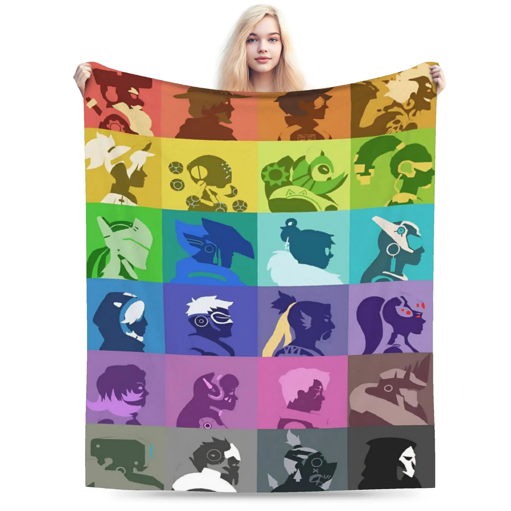 Overwatches game Blankets Flannel  Relax Ultra-Soft Throw Blankets for Home Plush Thin Quilt