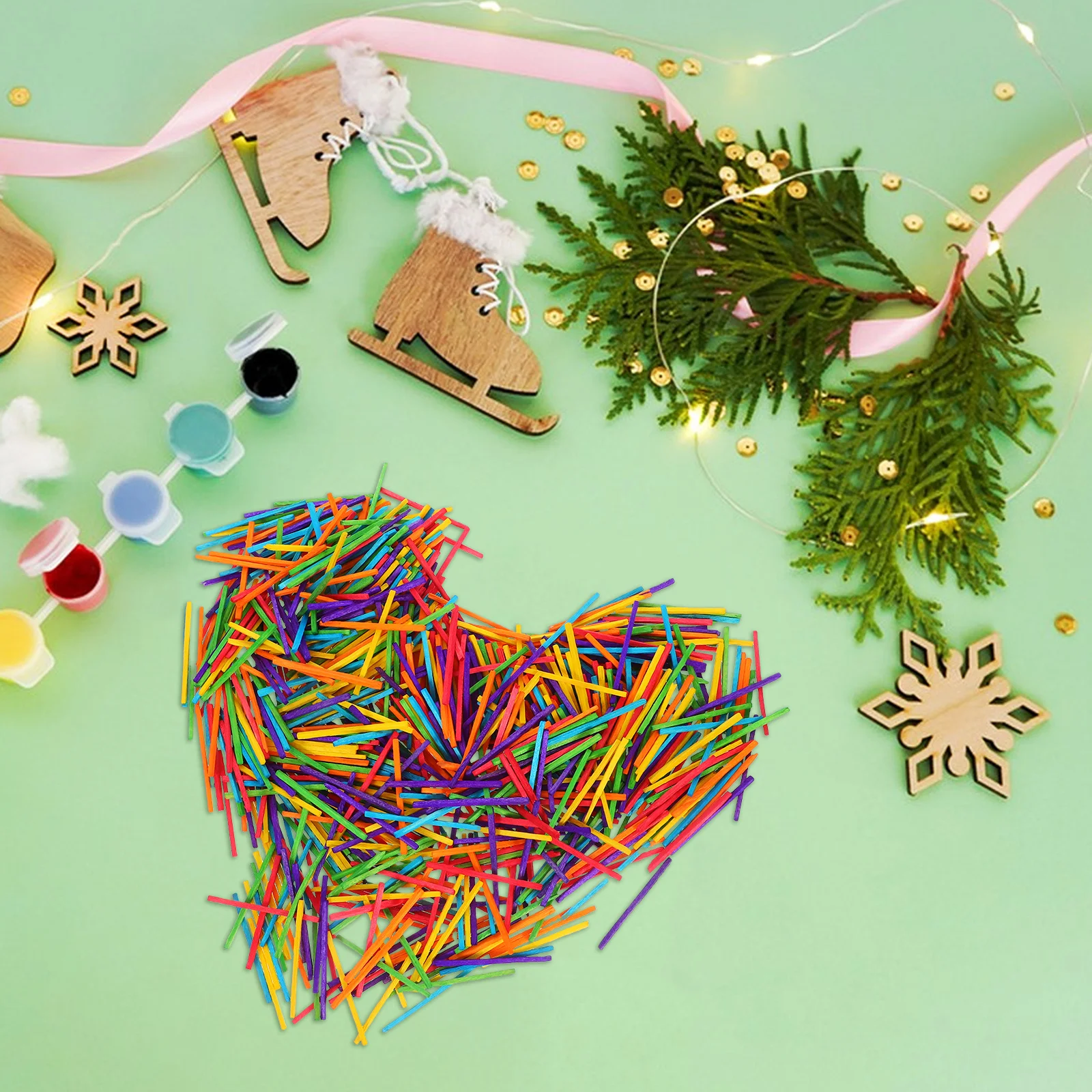 Bâtons artisanaux en bois, petits chevilles carrées, projets de bricolage, manipulation amusante et sûre, scénarios d'utilisation polyvalents, 1000 pièces