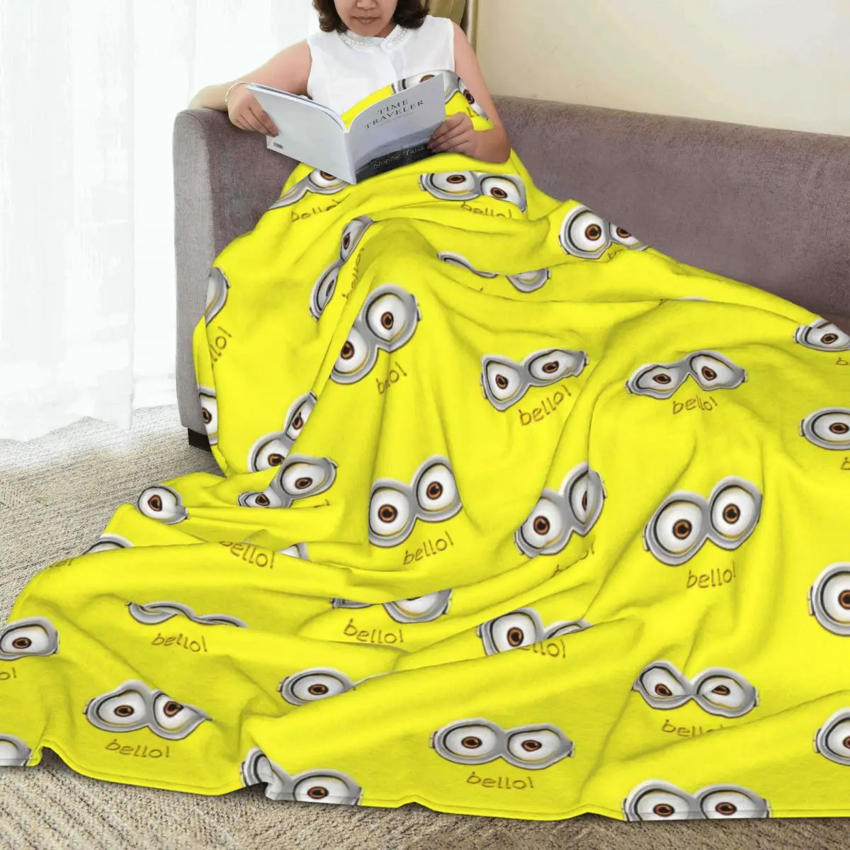 Bello! Minions Blankets Super Soft Aesthetic Plush Bedding Throws For Couch Chair Airplane Travel Flannel Bedspread Bed Cover