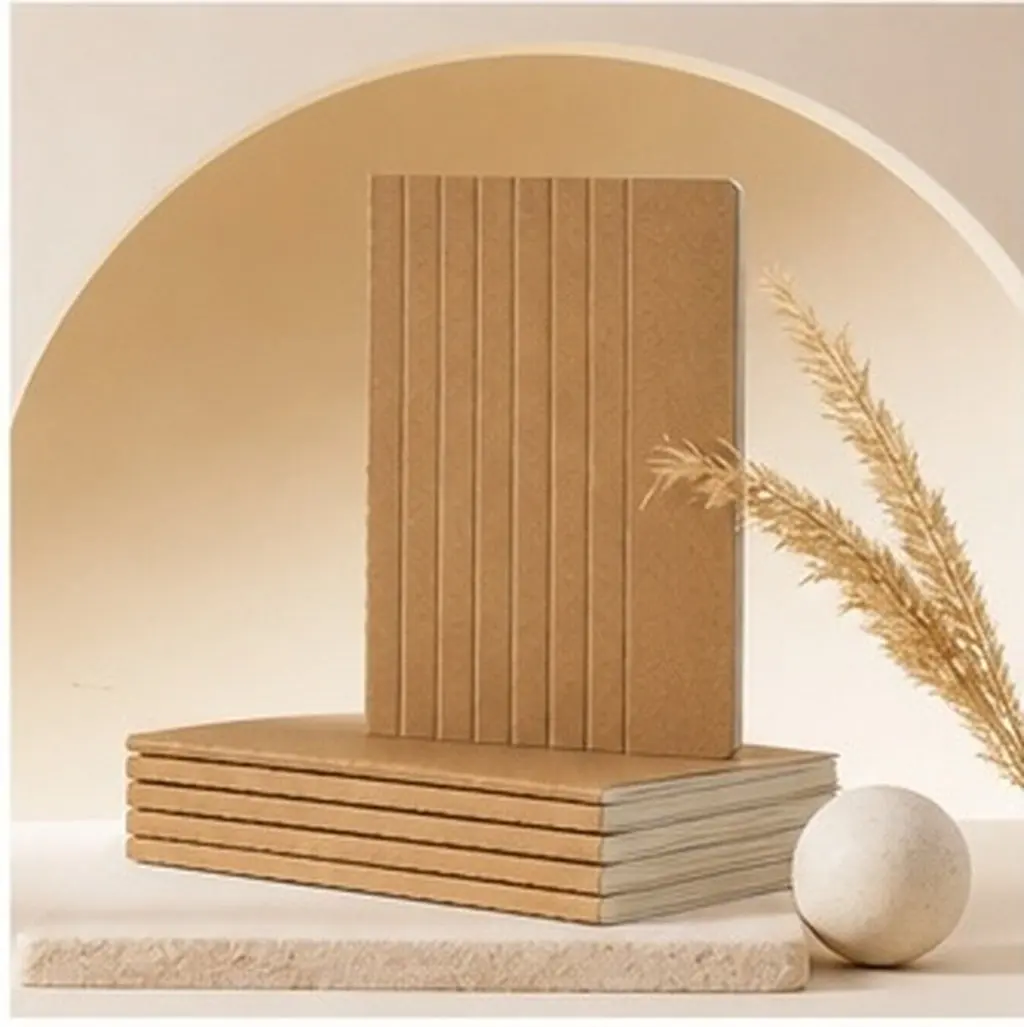 12Pcs Kraft Paper Notebook Aesthetic Desk Accessory For Travel A6 Notebooks Writing Journaling Diary Rustic Flat
