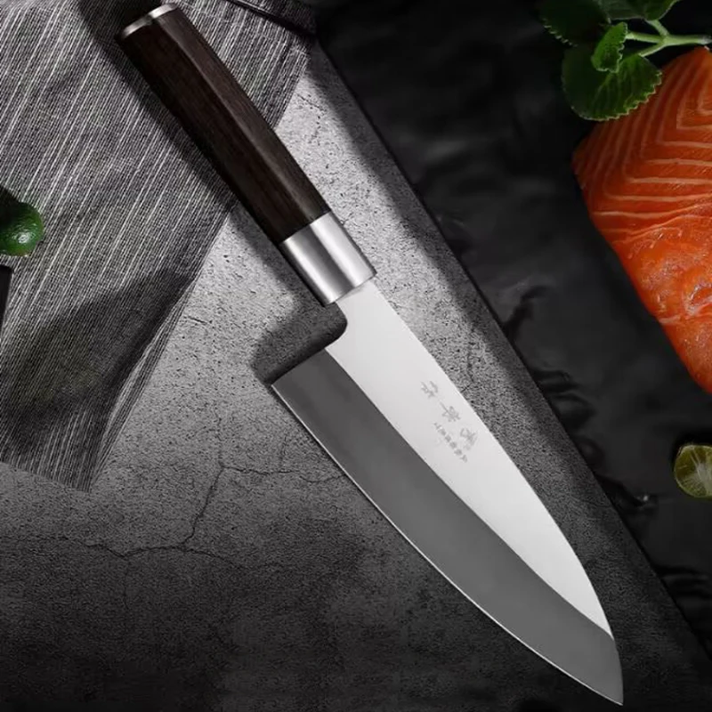 

Professional Japanese Deba Knife Stainless Steel Cutting Fish Chef's Kitchen Knives Cooking Tools Salmon Tuna Sashimi Slicing