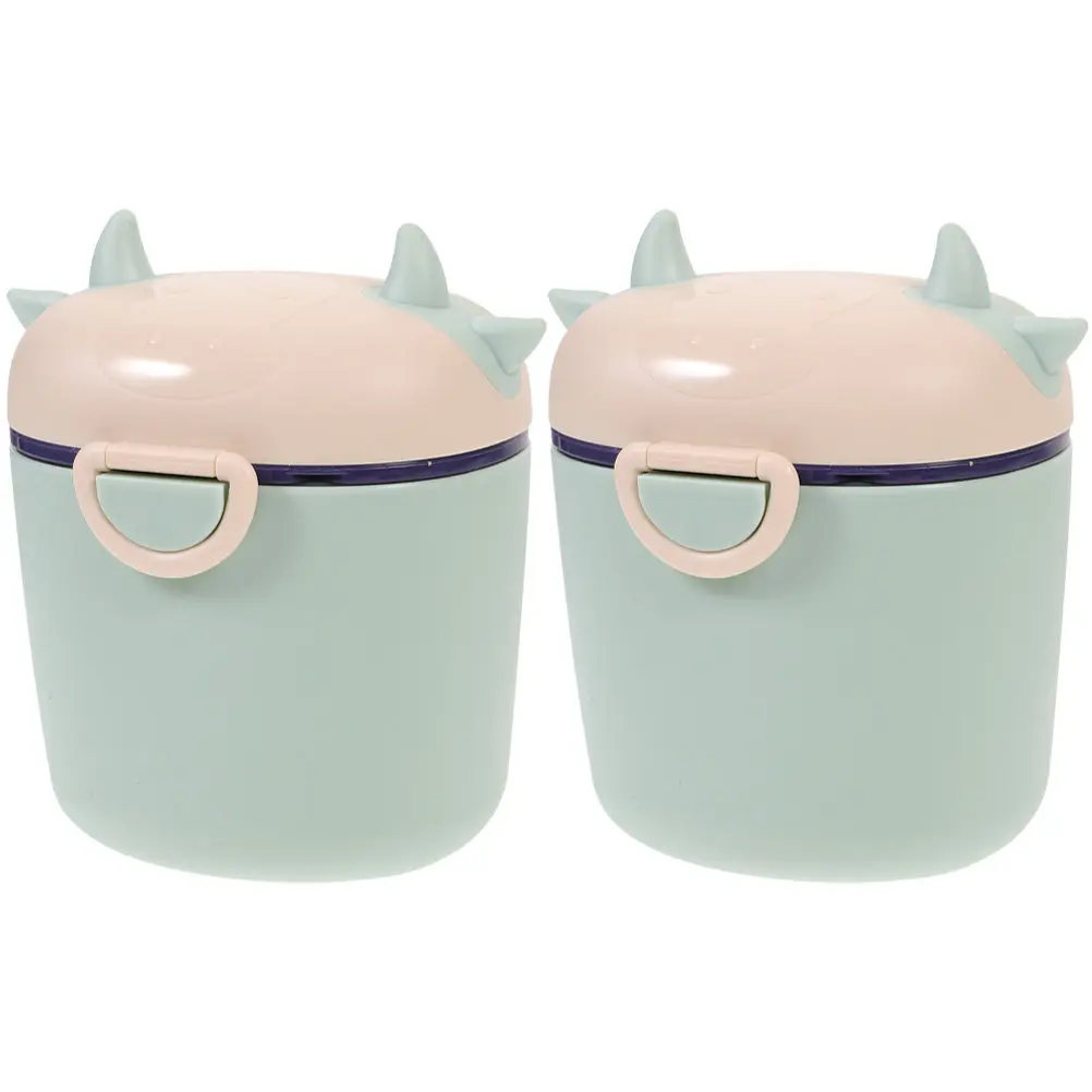 

2Pcs Baby Milk Powder Container Formula Dispenser Portable Leak Proof Storage Box Travel Baby Food Organizer Lightweight Compact