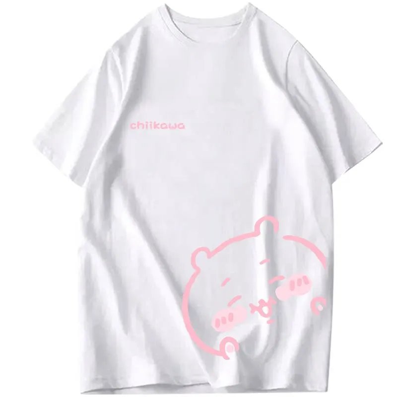 Chiikawa Playful Daily Comic Print T-Shirt, Unisex, lockerer O-Ausschnitt, lässiges Sommer-Kurzarmshirt, trendiges Harajuku-Streetwear-Oberteil für den Alltag – Detail 8