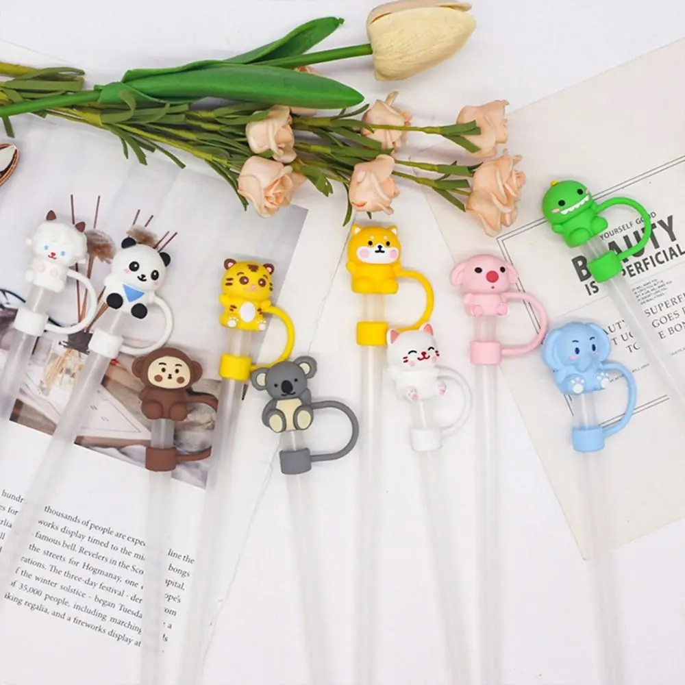 Cup Accessories Silicone Straw Plug Dust-proof Reusable Drinking Dust Cap Kitchen Tool Splash Proof Straw Tips Cover Water Glass