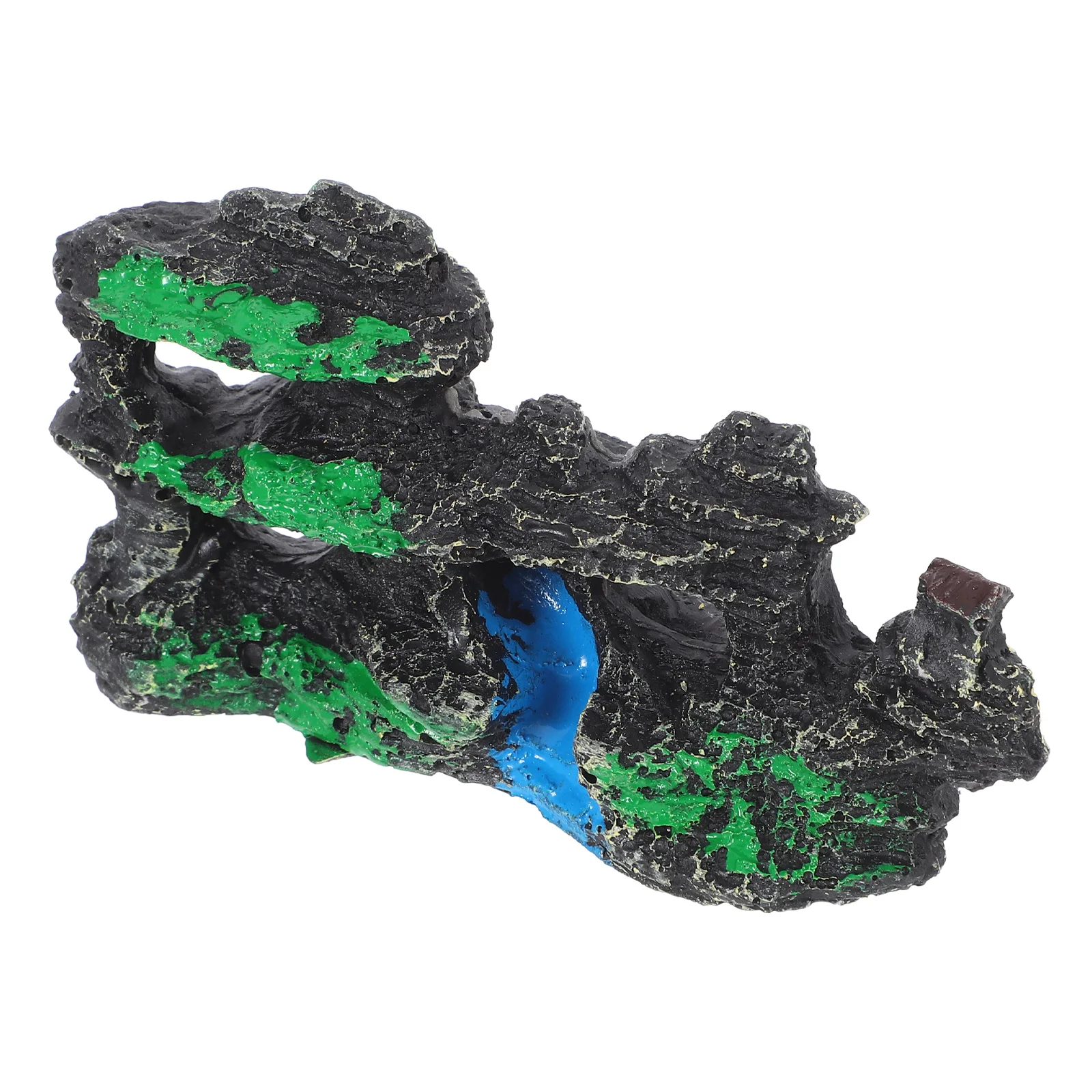 

Aquarium Rockery Decor View Stone Resin Fish Tank Landscaping Hiding Cave for Fish Shrimp Safe Play Environment
