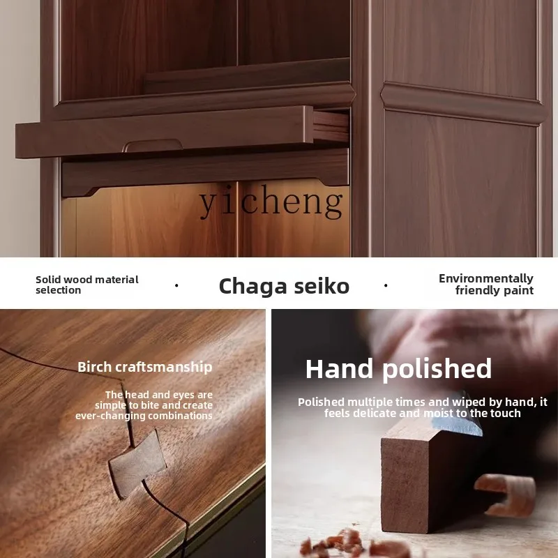 

Solid Wood Three-Layer Buddha Shrine Black Walnut Standing Cabinet Incense Table Offering Table Buddha Cabinet for Home Use