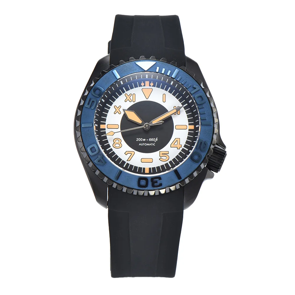 

41MM NH35 Diving watch High Quality Sapphire Glass,Stainless Steel Case 3.8 Crown Luminous pointer Top Waterproof