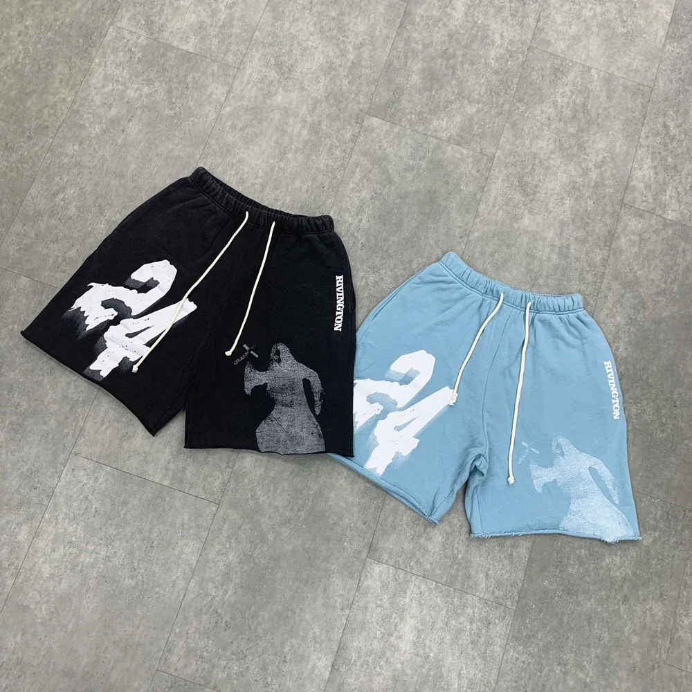 

Yao Fashion RRR123 Элитные брендовые спортивные шорты из хлопка 1:1, брюки унисекс, свободные винтажные повседневные уличные шорты в стиле ретро, мешковатые шорты для мужчин