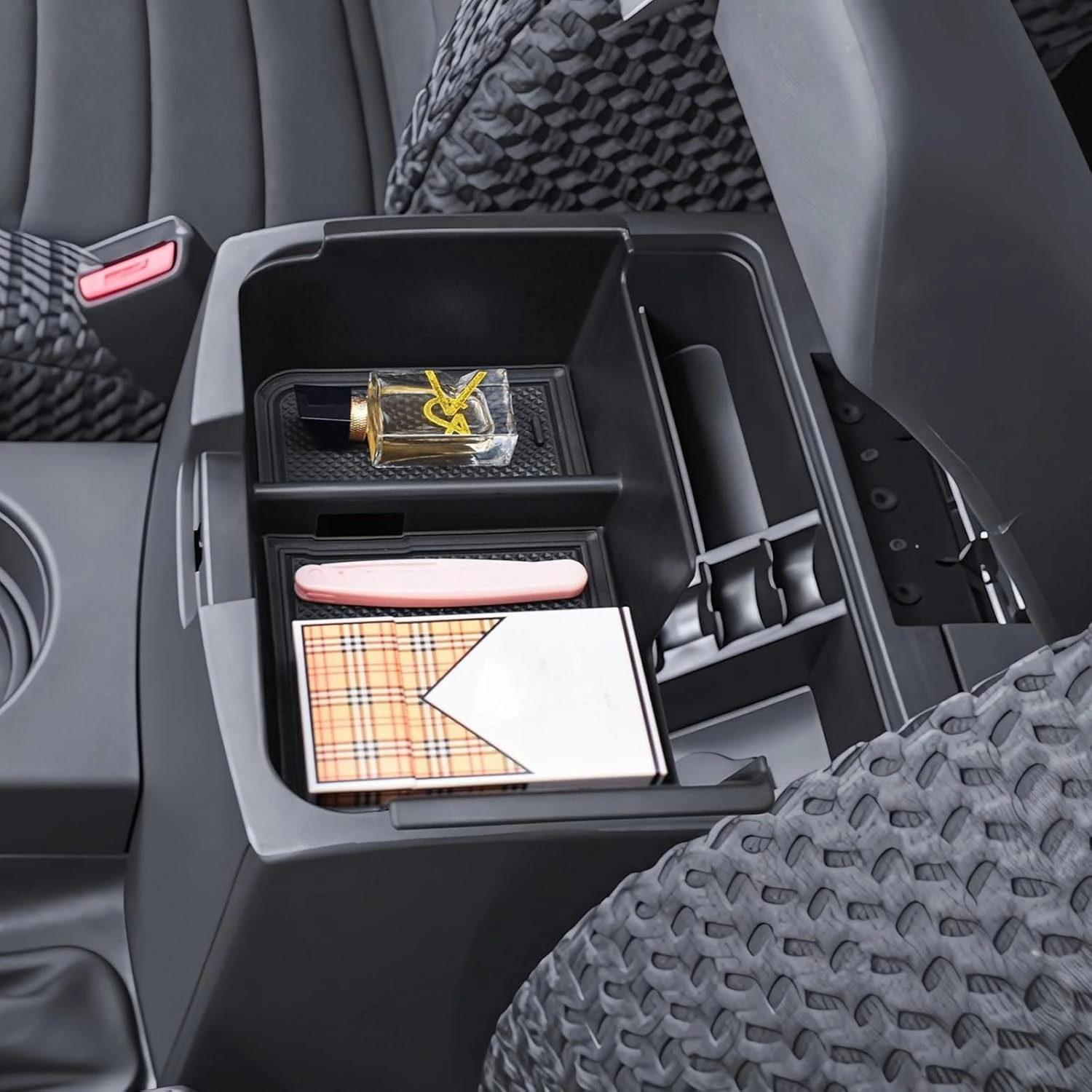 

Center Console Organizer Compatible with 2005-2021 Nissan Frontier Interior Accessories Middle Armrest Storage Box Insert Tray