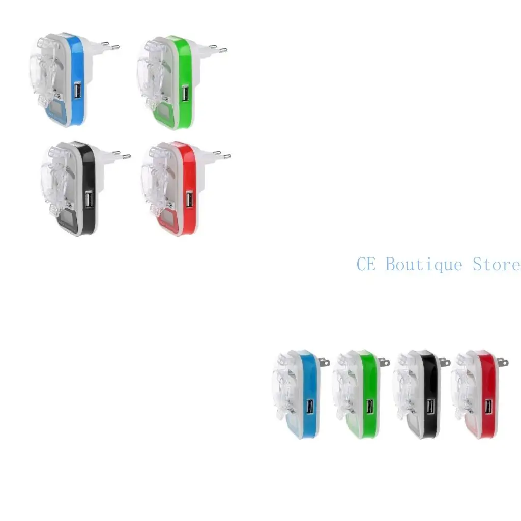 652F Universal Battery USB dengan LCD Indikator Layar EU/US Plug Pengisian Adapter Untuk Telepon Seluler Ringan