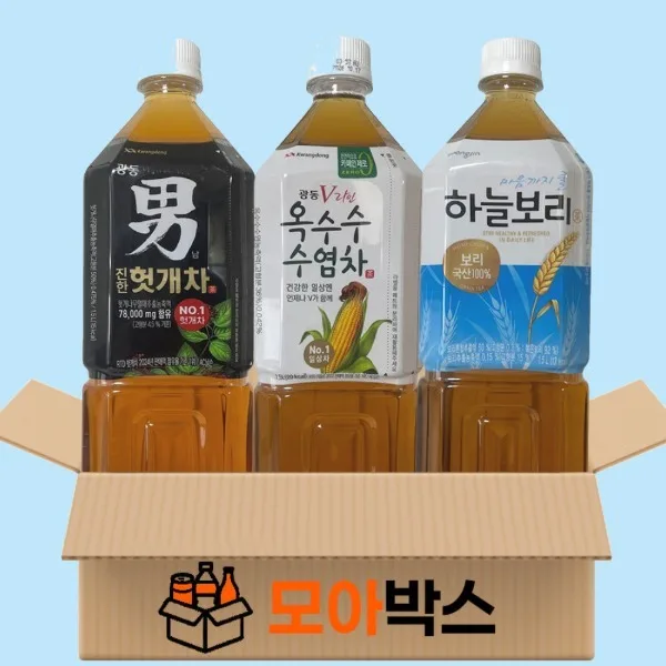 [모아박스]  BEST 차 음료 옥수수수염차 헛개차 하늘보리 1.5L