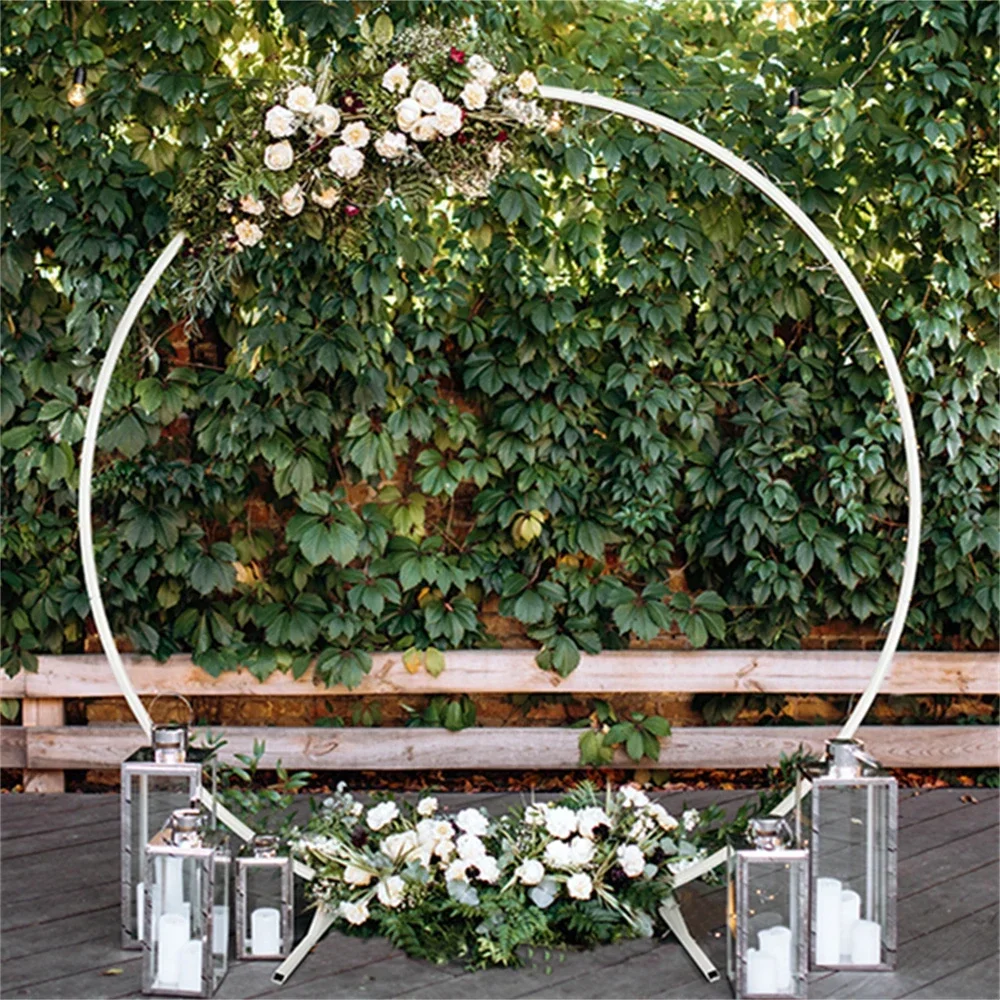 Circular Iron Ring Lawn Wedding Arch Decoration Backdrop Kit Birthday Anniversary Party DIY Decoration Balloon Bow Balloon Stand