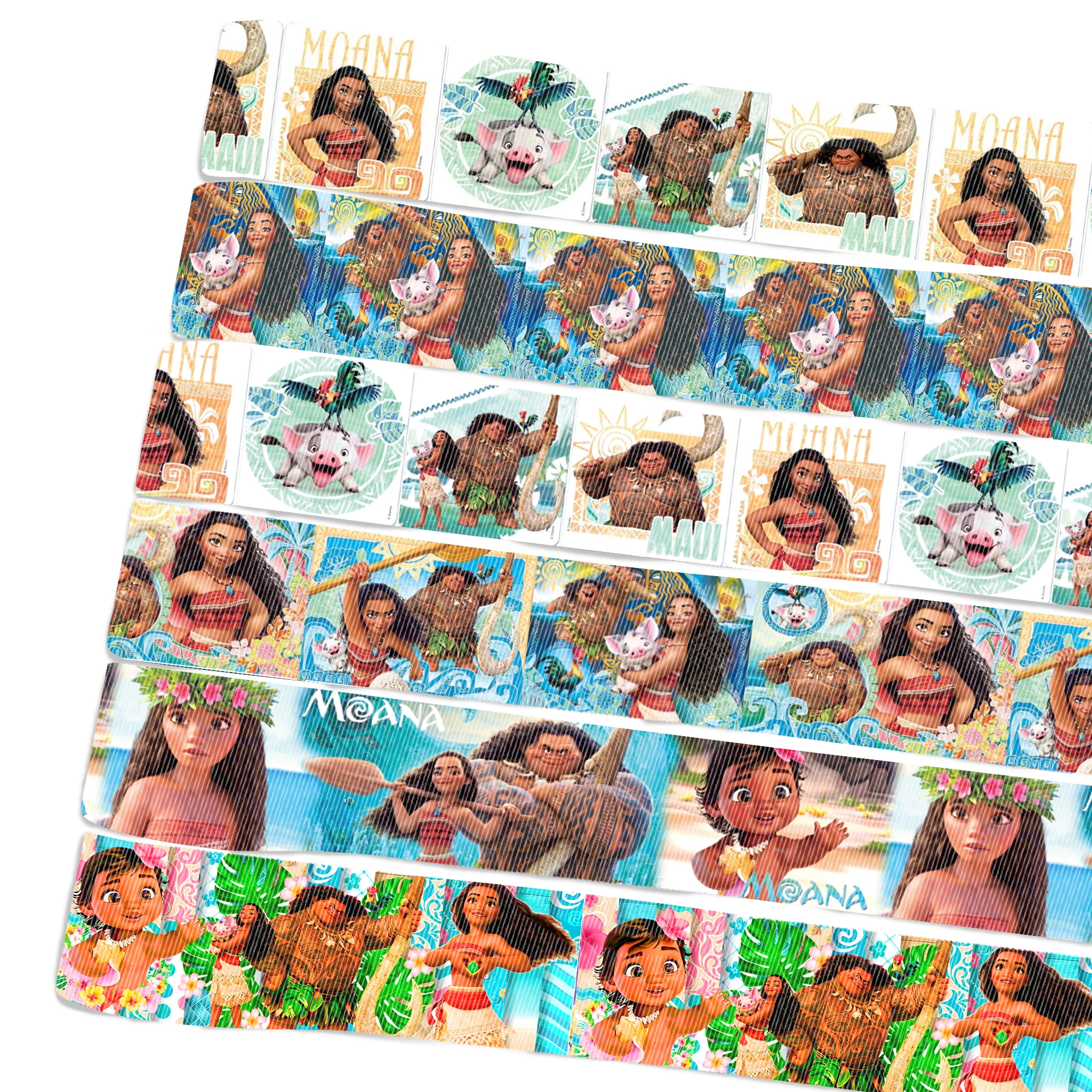 5Yard 22MM 25MM 38MM Disney Moana Princess Cartoon Character Printed Grosgrain Ribbon For Hairbows DIY Craft Supplies