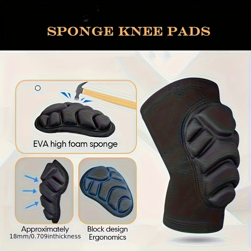 طقم حماية الركبة - وسادة قابلة للتعديل، مناسبة لليوجا والمشي لمسافات طويلة والعمالة البدنية الثقيلة