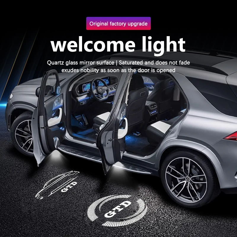 Led Emblem Lamp Car Door Welcome Lights For VW GTD Golf MK5 MK6 MK7 MK8 Tiguan Touareg Bora Jetta Touareg Magotan Accessories