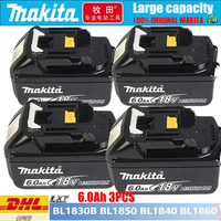 100% original Makita 18V 6.0Ah Battery,For Makita BL1830 BL1830B BL1840 BL1840B BL1850 BL1850B Power Tools electric dril Battery