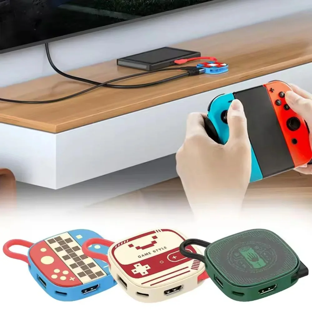 Switch 2 Dock HDMI 4K USB 3.0 Hub Adapter USB Splitter TV Portable Docking Station for NDS Switch2 Laptops PC iPad MacBook Air P view 2