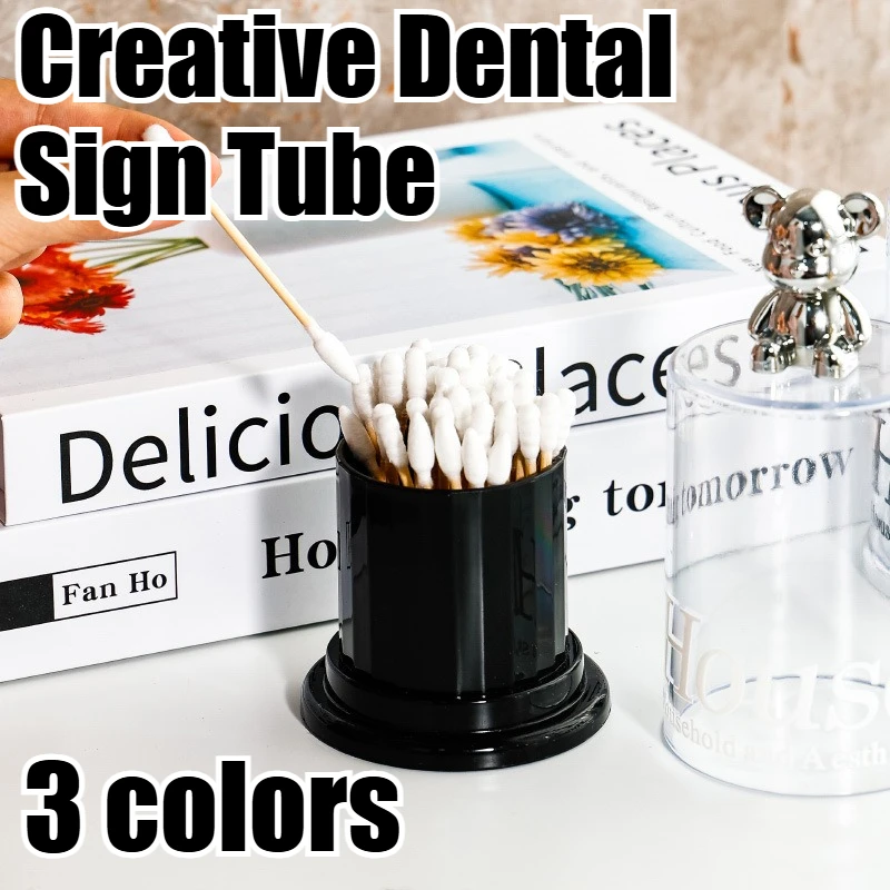 Personalized Creative Toothpick Box Customized Tube Can Bucket Dental Floss Holder Cotton Swab Storage Box Home Tool
