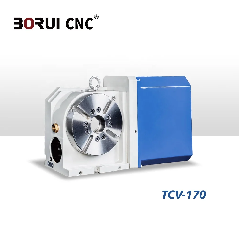 TCV-200 CNC 4th Axis Rotary Table High-Precision 4-Axis Accessory for Milling/Lathe