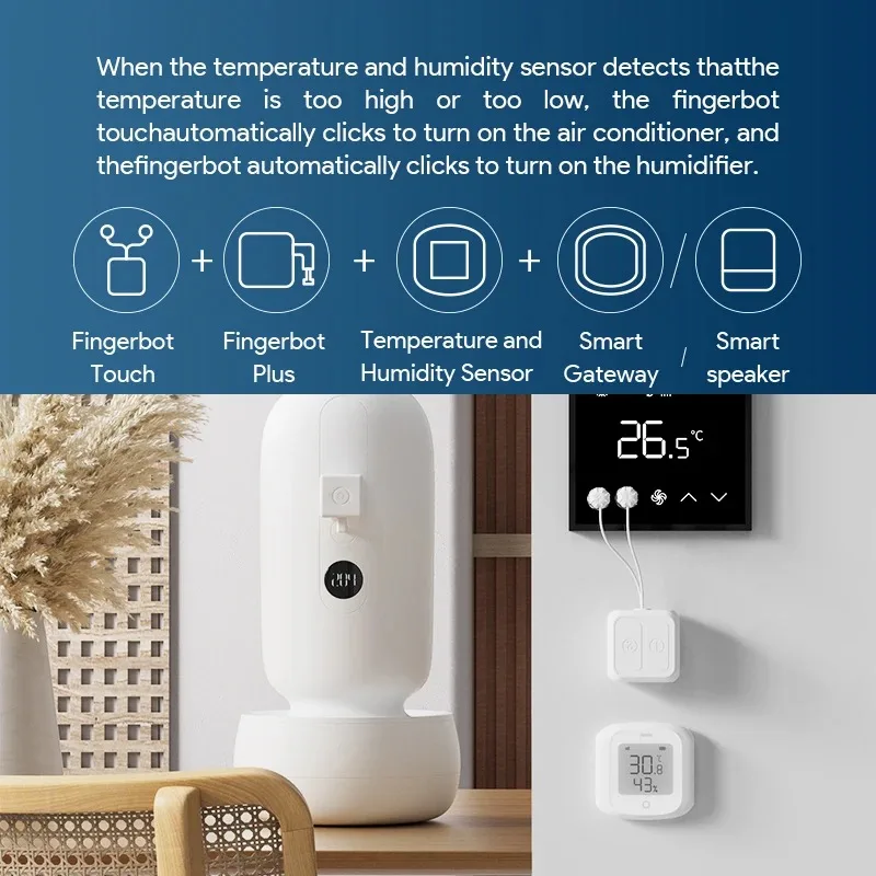 Tuya-Bot inteligente con Bluetooth, pulsador de botón, Robot de dedo, Control por aplicación táctil Dual, temporizador inteligente, Control remoto, Clicker de pantalla