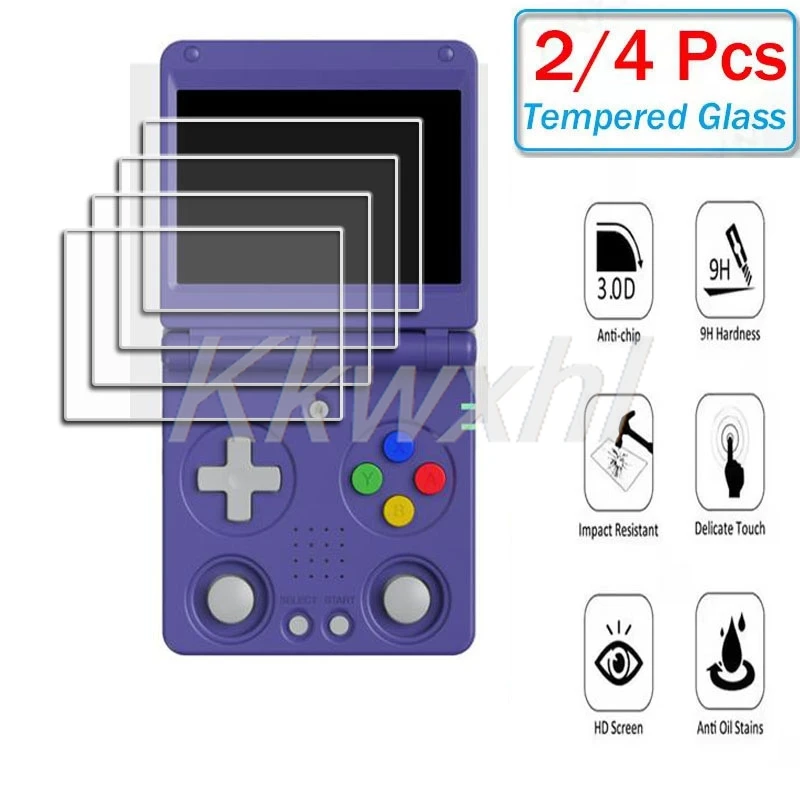 2-4PCS 9H HD Tempered Glass For ANBERNIC RG34XX SP 3.5”Retro Game Console ON RG34XXSP Linux System Screen Protector Cover Film
