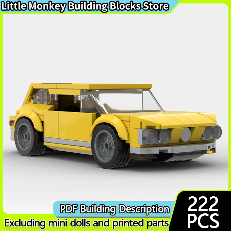 스피드 레이싱 카 모델 MOC 빌딩 블록 스테이션 왜건 모듈형 기술 어린이 휴일 선물 조립 장난감 세트