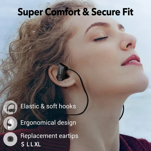 Imagen 2 del producto Nueva versión Mpow Flame auriculares deportivos IPX7 impermeables Bluetooth V5.3 auriculares 12 horas de reproducción y micrófono con cancelación de ruido para iPhone