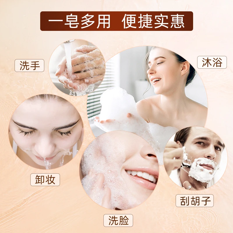 Sabonete de arroz elefante tailandês feito à mão, para limpeza facial e corporal masculina e feminina, sabonete de banho