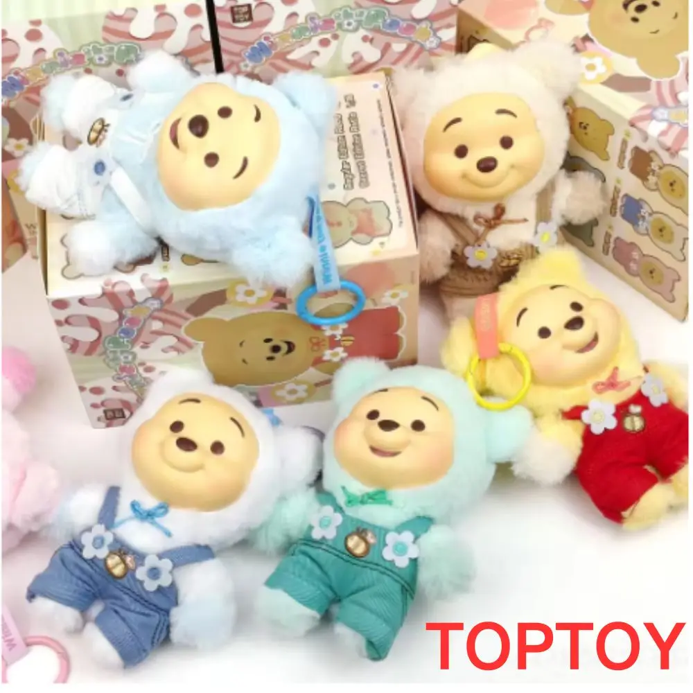 

TOPTOY Miniso Disney Winnie The Pooh Candy Series слепая коробка брелок милый Pupu медведь кукла виниловый кулон для лица модный детский подарок
