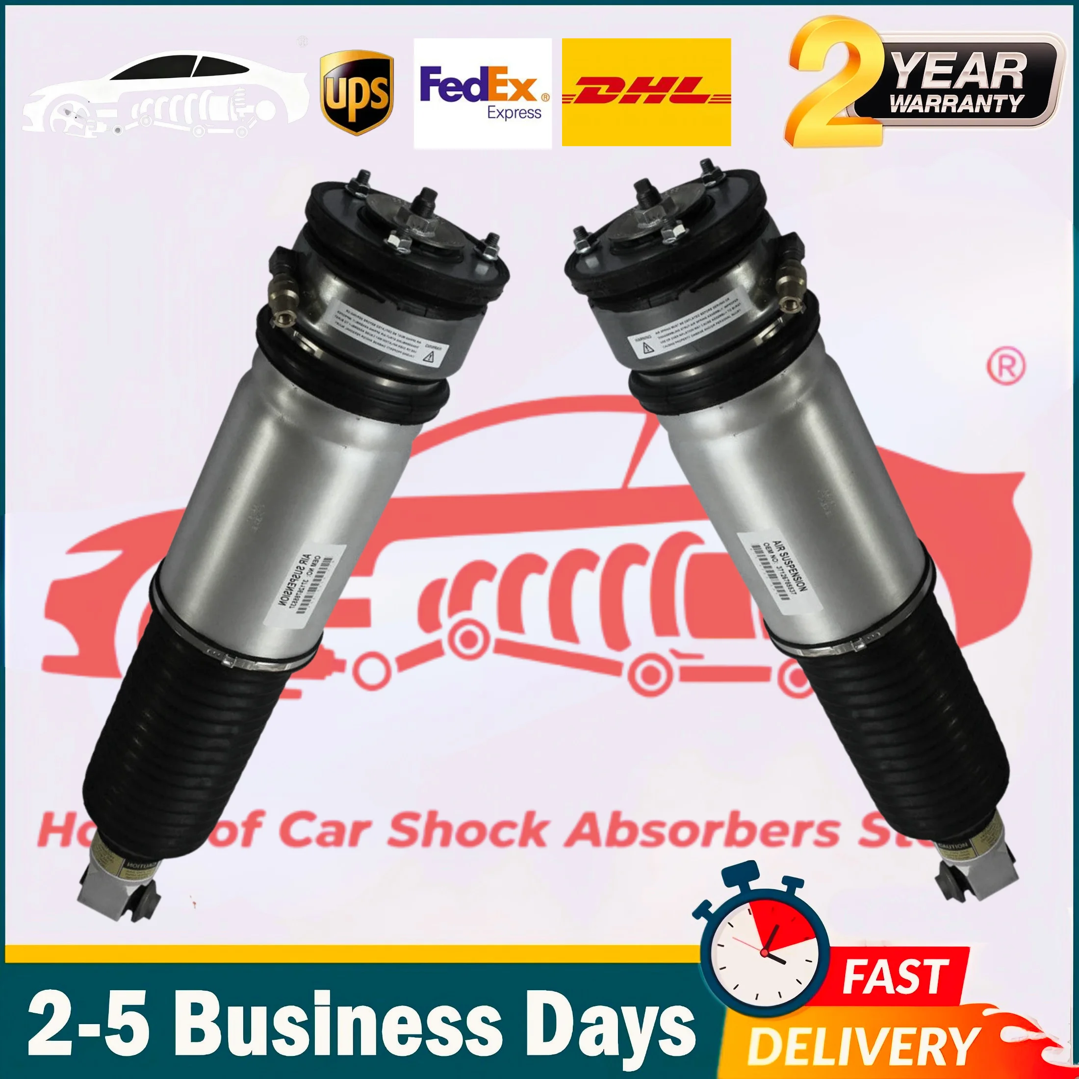 Pair Rear Air Suspension Shock Strut without EDC For BMW 7 Series E66 E65 760i 750i 750Li 760Li 745i 745Li 2002-2008 37126785537