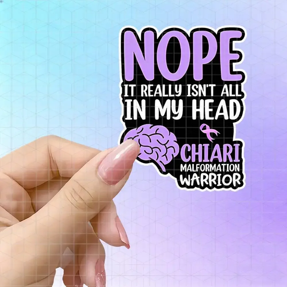 Chiari Malformation Warrior Patient Power Vinyl Sticker Matte Decal For Tumbler Backpack Medical Item Chronic Illness