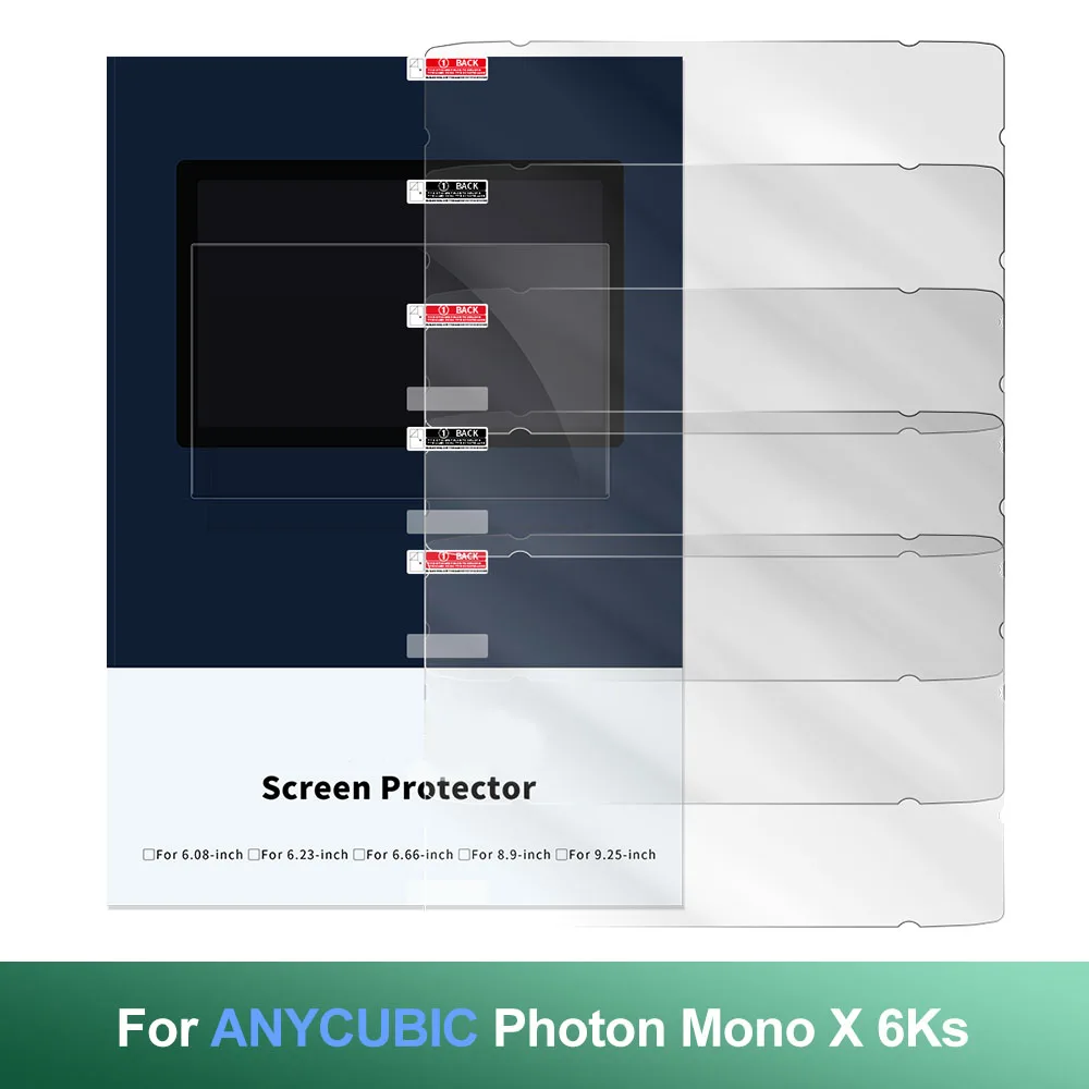 3D Printer Accessory 5pcs 9.1inch Screen Protector Film for Anycubic Photon Mono X 6Ks Resin 3D Printer